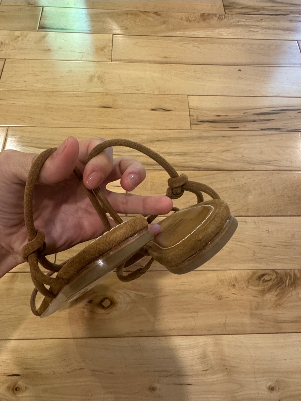 STAUD Laurel Suede Sandal in Tan Suede 39 - Picture 11 of 12